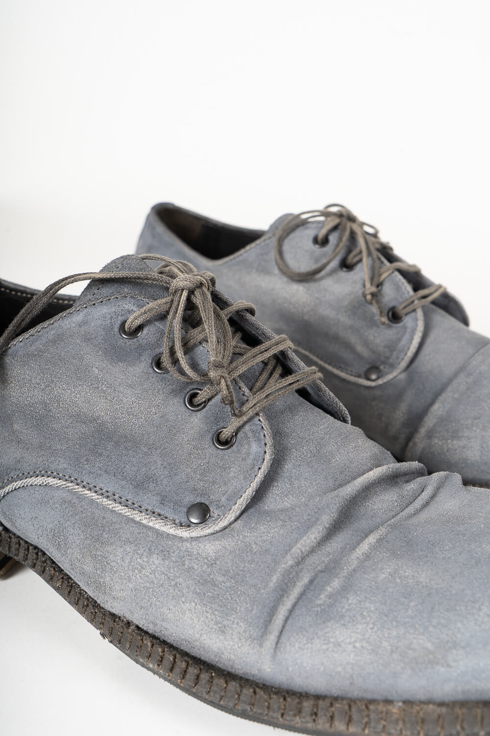 Italian Calf Brushed Effect Derby Shoe Grey