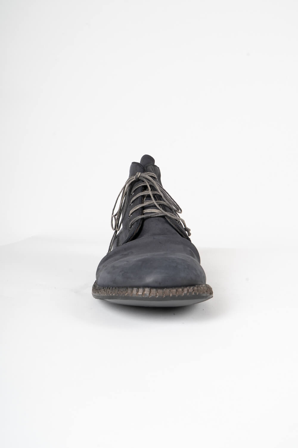 Italian Calf Leather Crease Effect Boot Charcoal