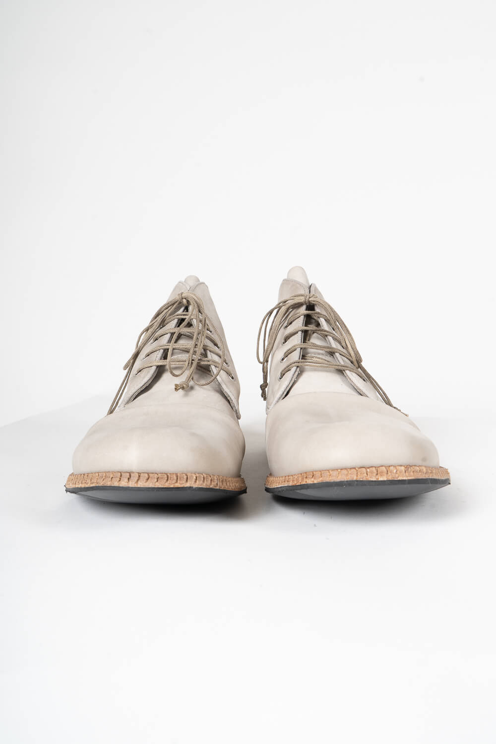 Italian Calf Leather Crease Effect Boot Dark Beige