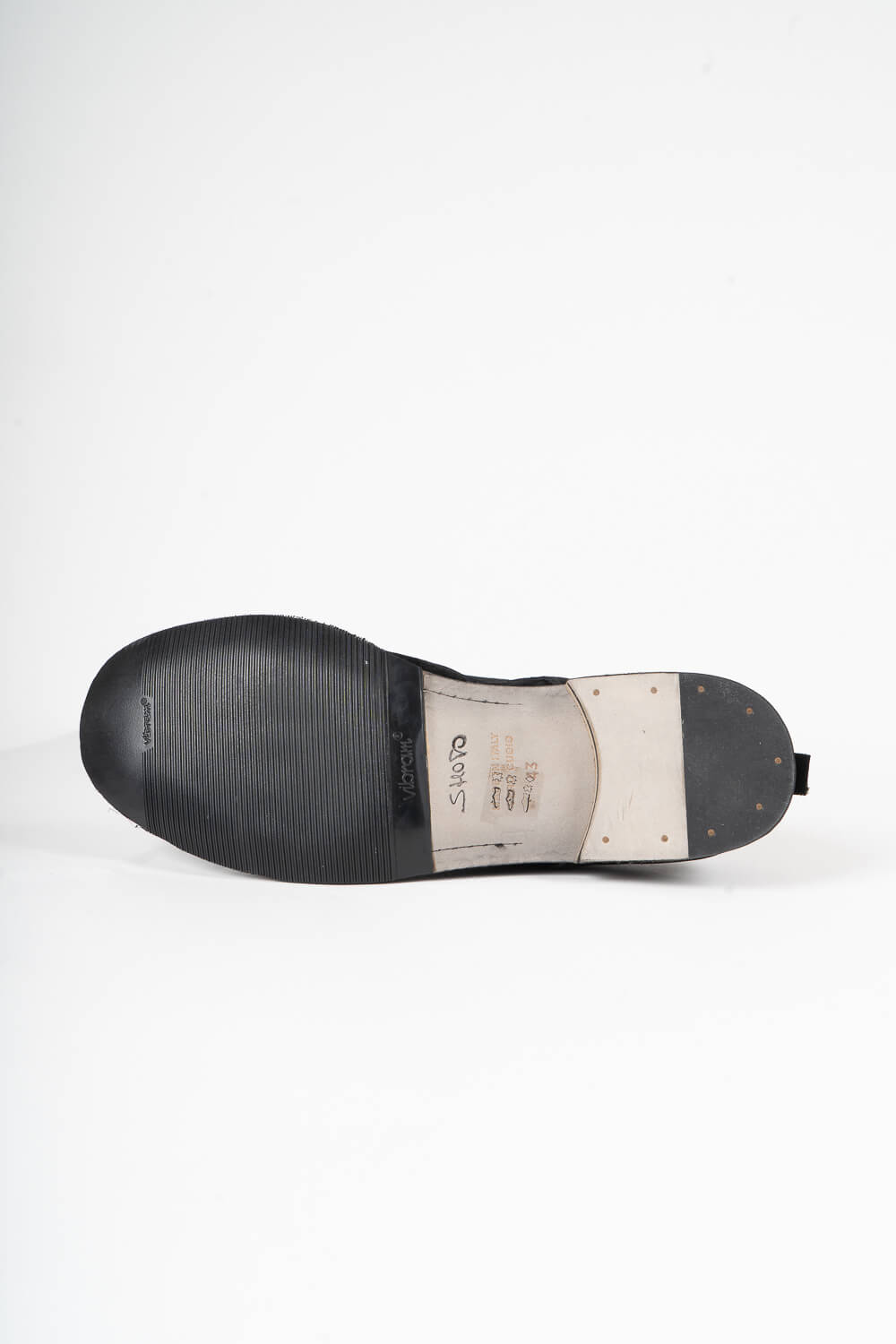 Italian Calf Suede Derby Shoe Black