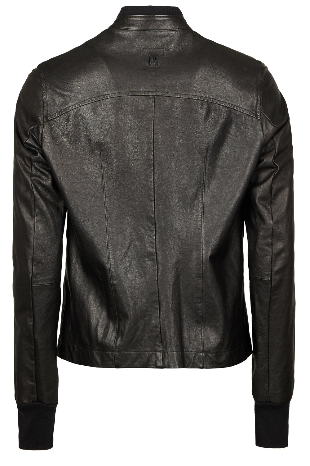 Italian Lambskin Leather Biker Jacket Black