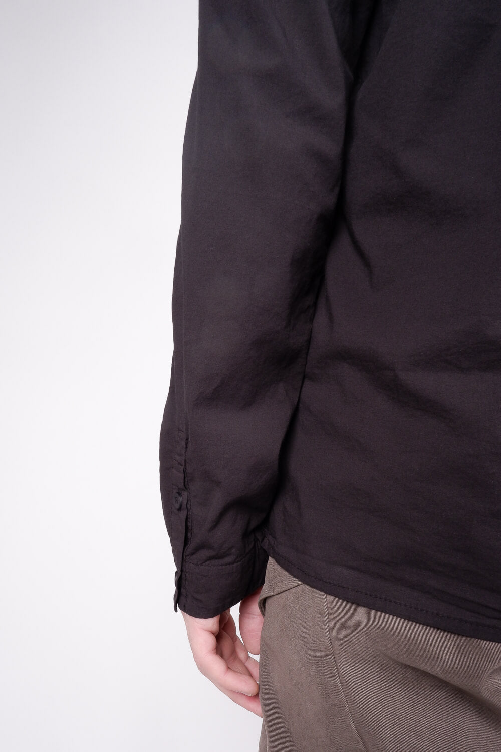 Italian Stretch Cotton Shirt Black