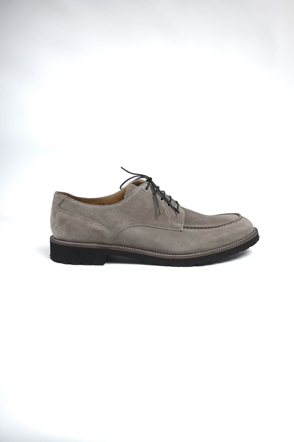 Italian Suede Lace Up Loafers Grey