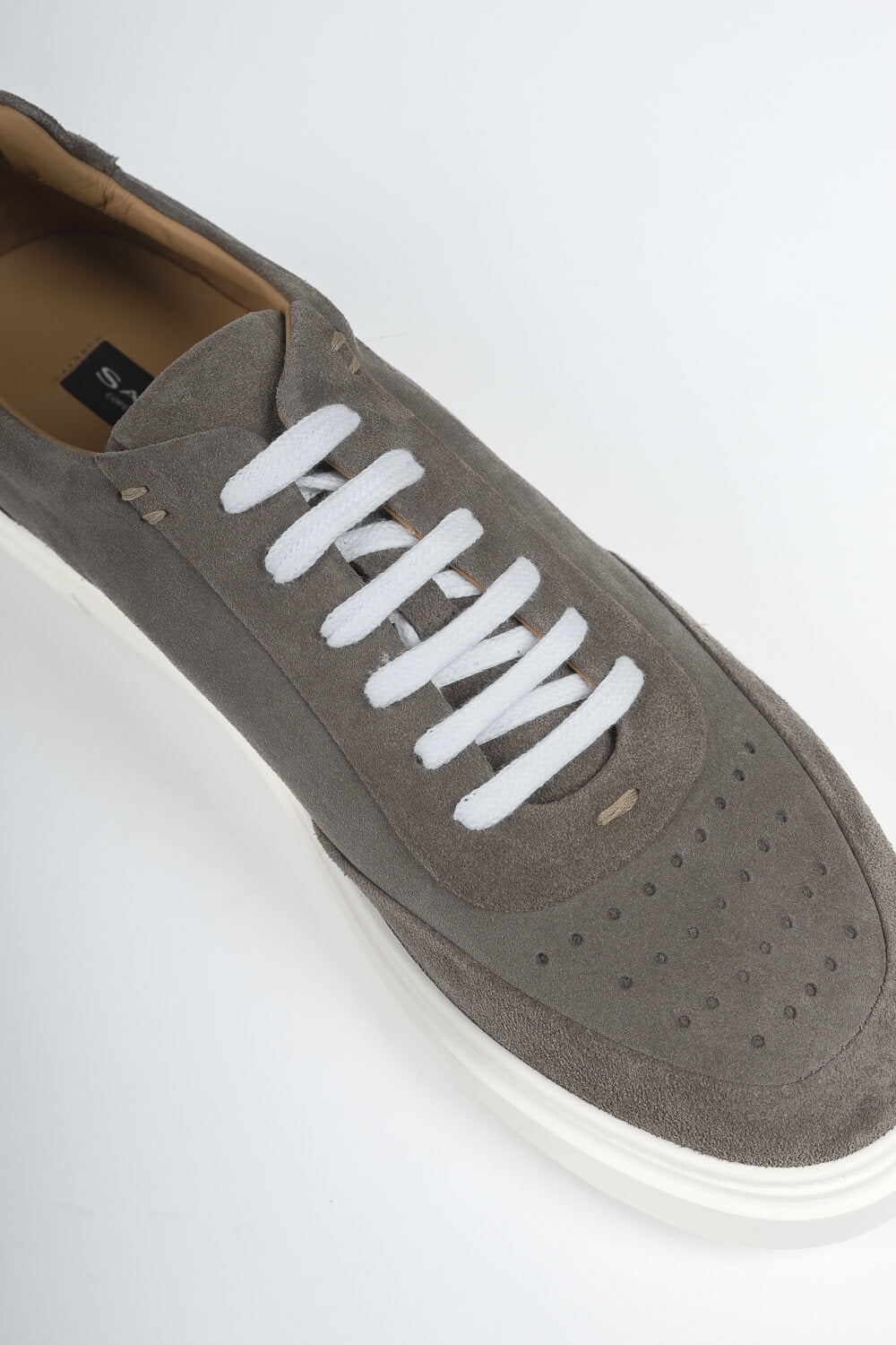 Italian Suede Low Tops Sneaker Grey