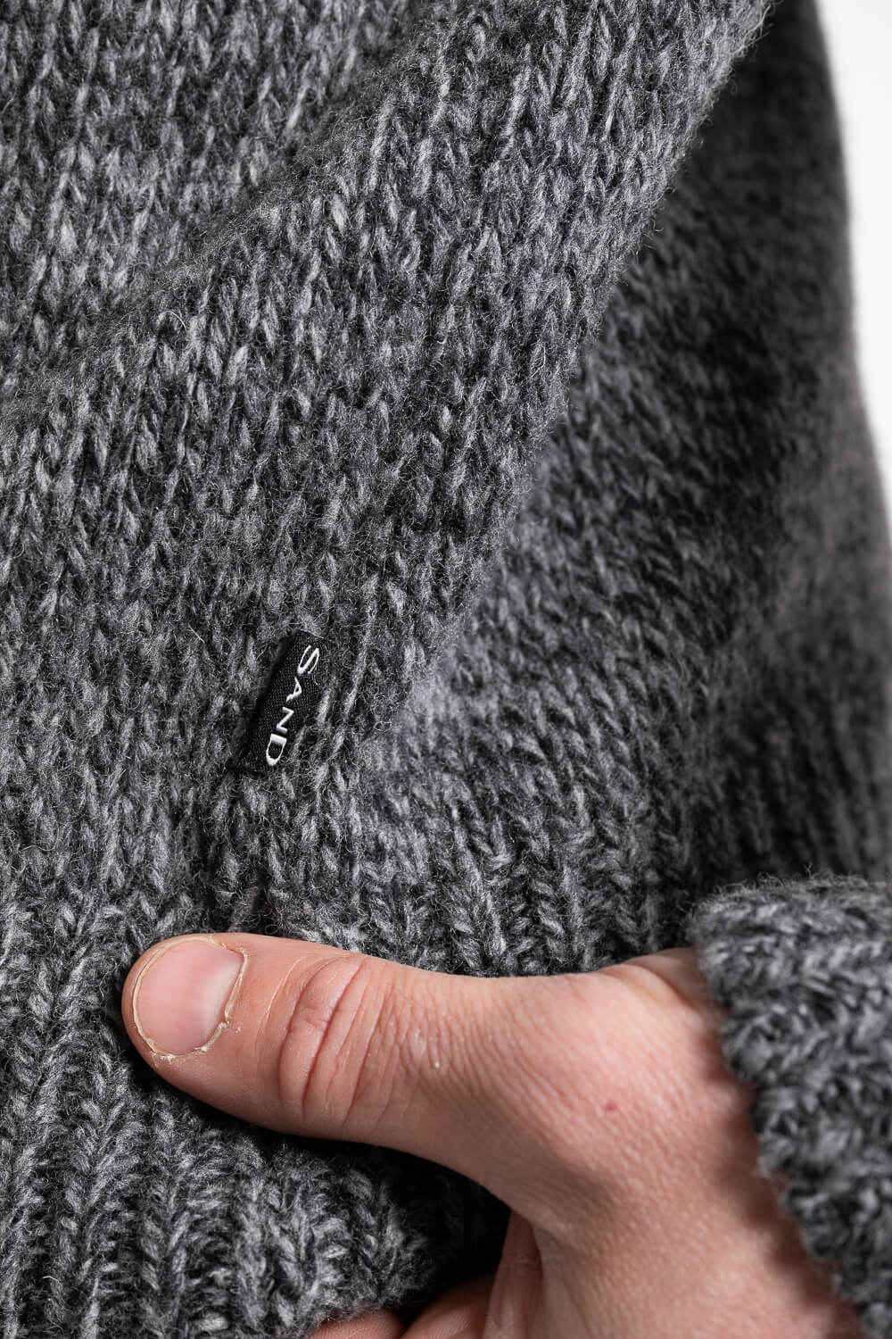 Italian Wool Roll Neck Charcoal