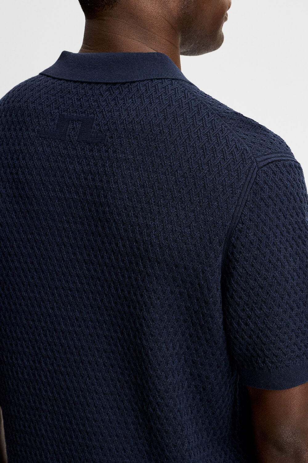 Jacques Structure Knit Polo Navy