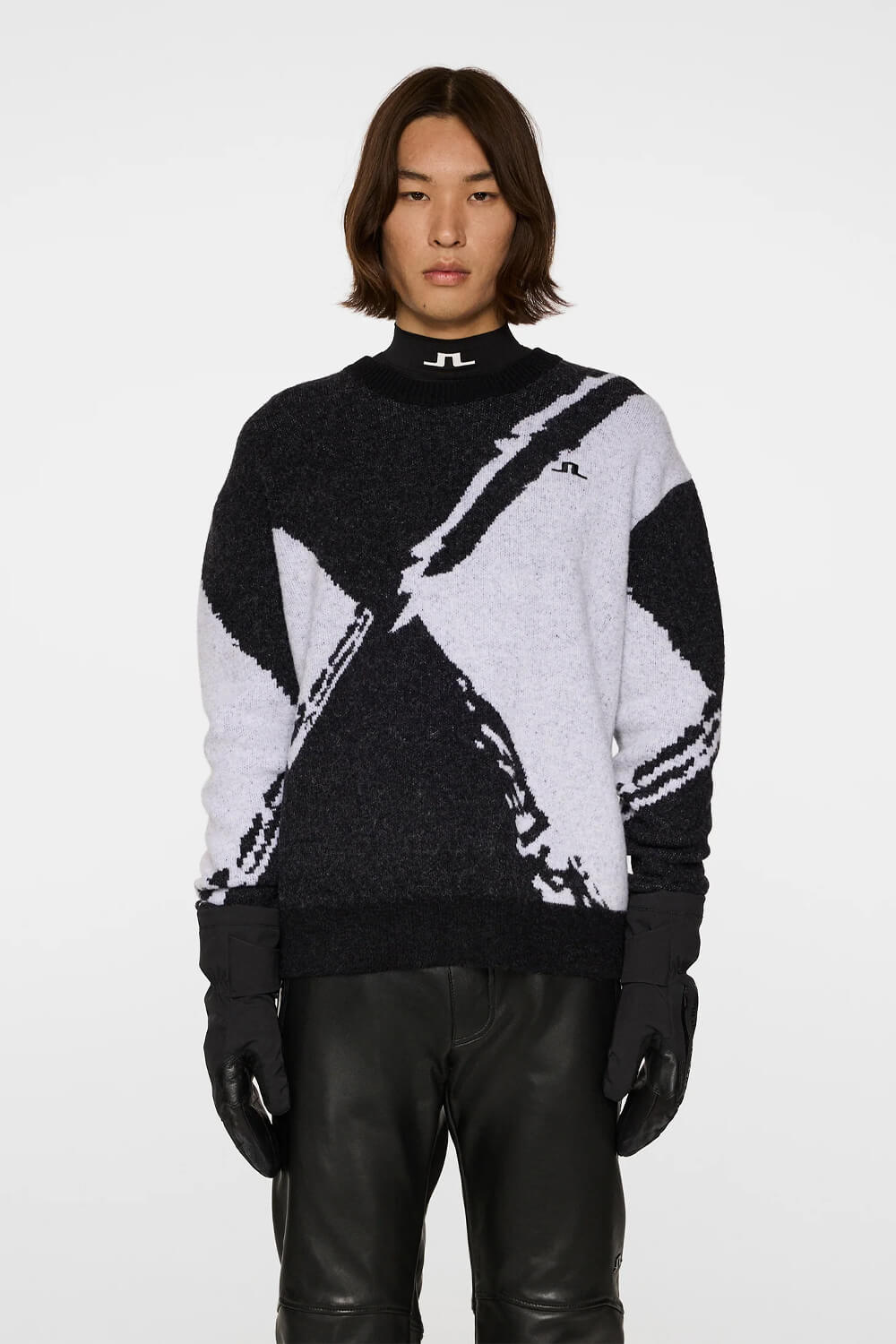 Jaxton Knitted Sweater Black/Grey