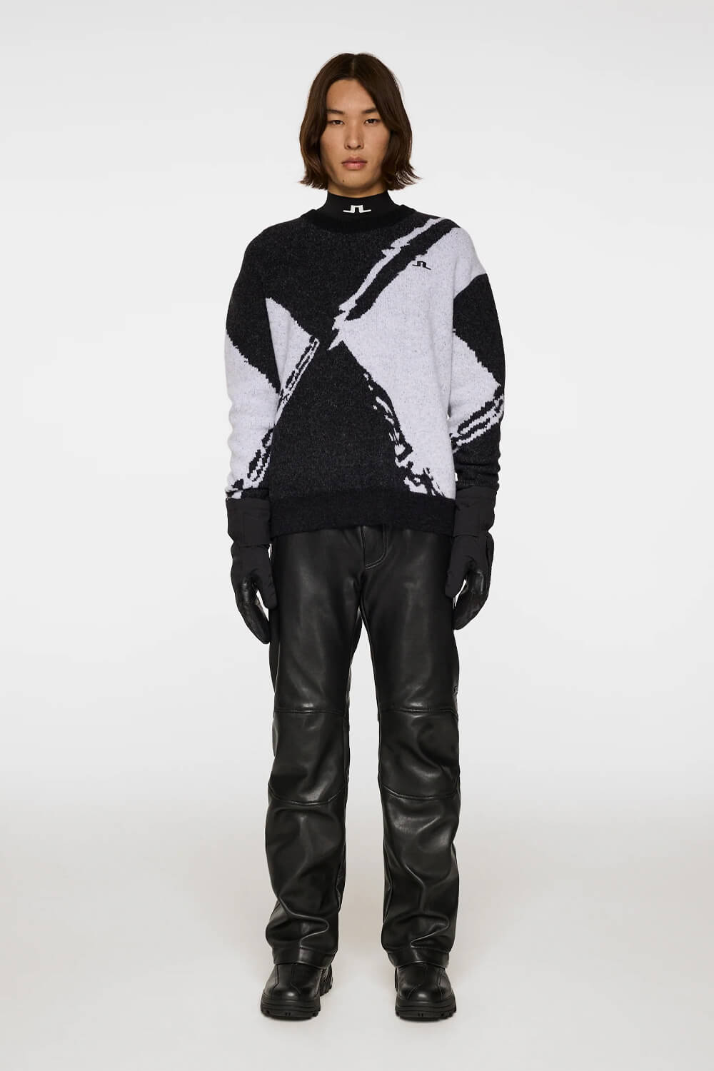 Jaxton Knitted Sweater Black/Grey