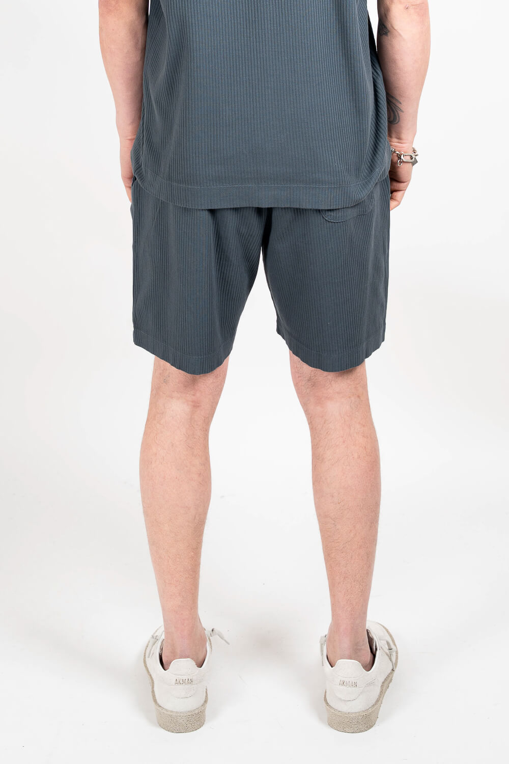 Jersey Cotton rib Shorts Charcoal
