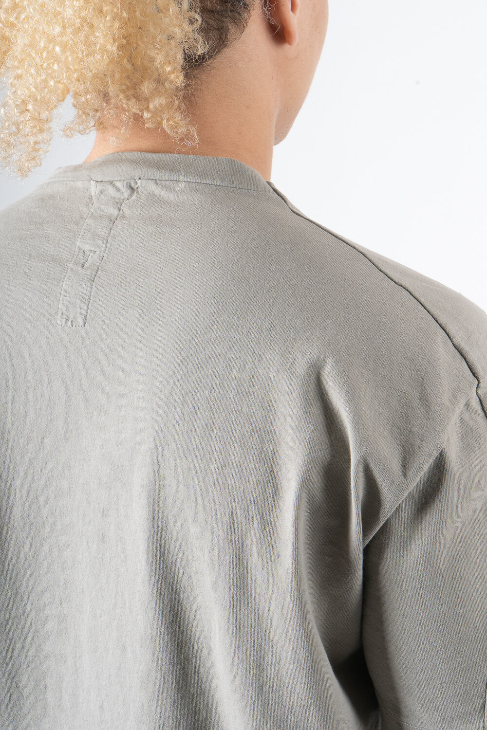Jersey Cotton W/ Stitch Detail T-Shirt Dark Sand