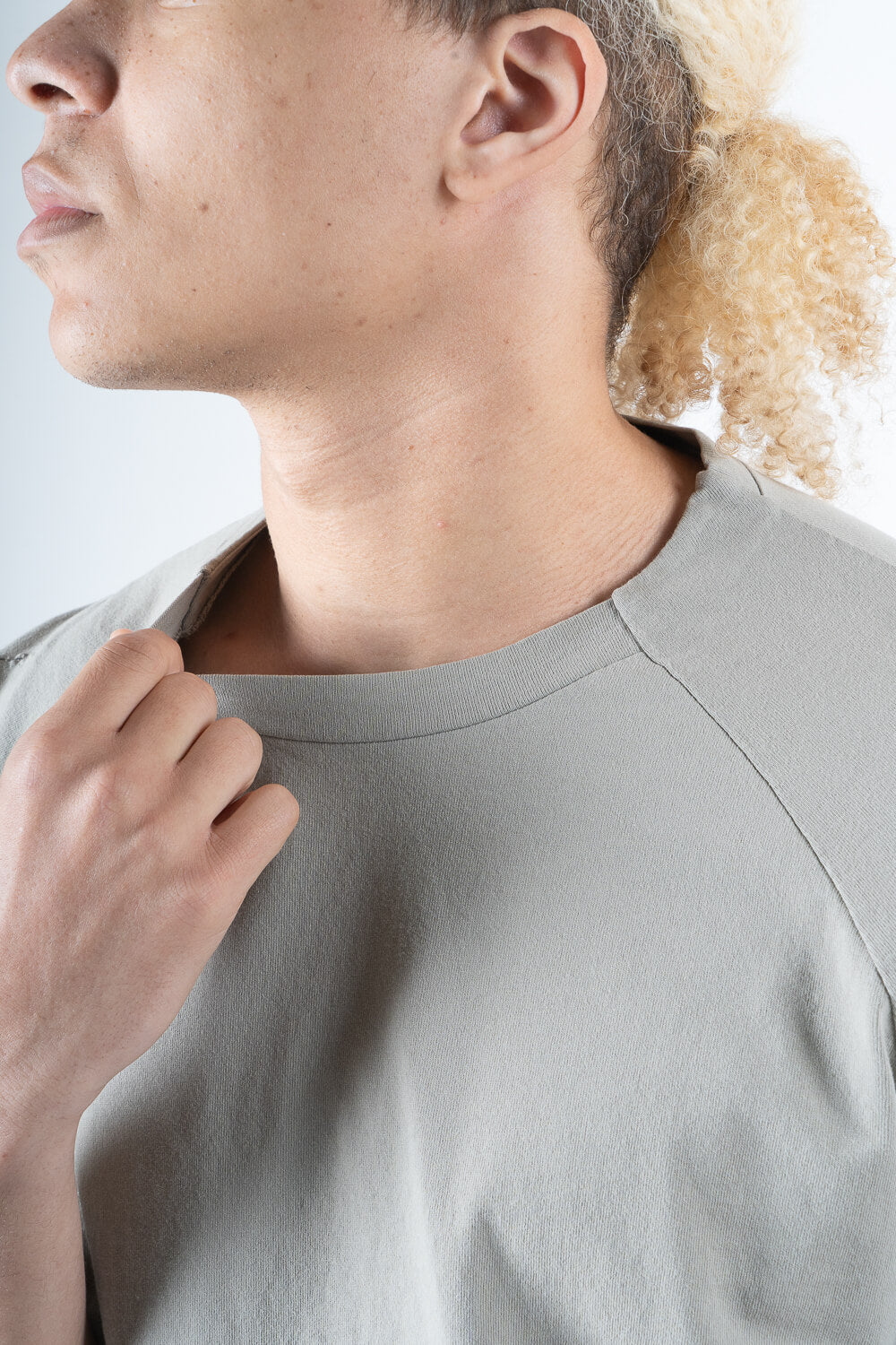 Jersey Cotton W/ Stitch Detail T-Shirt Dark Sand