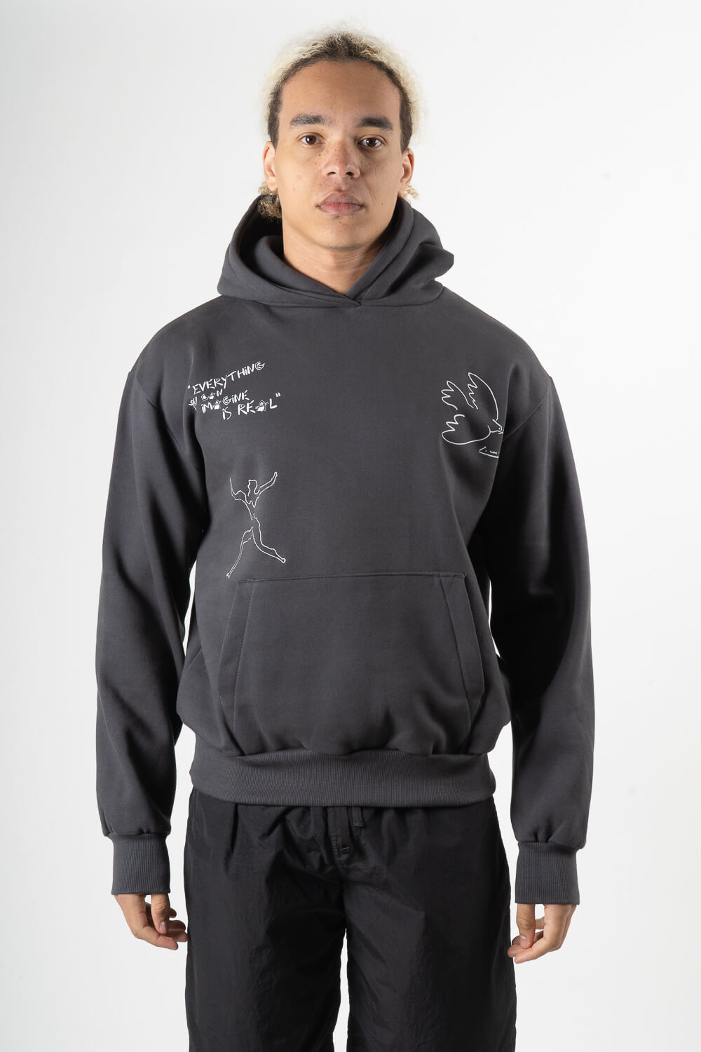 Kiss Picasso Hoodie Charcoal