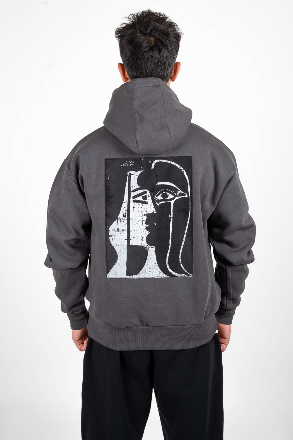 Kiss Picasso Hoodie Charcoal