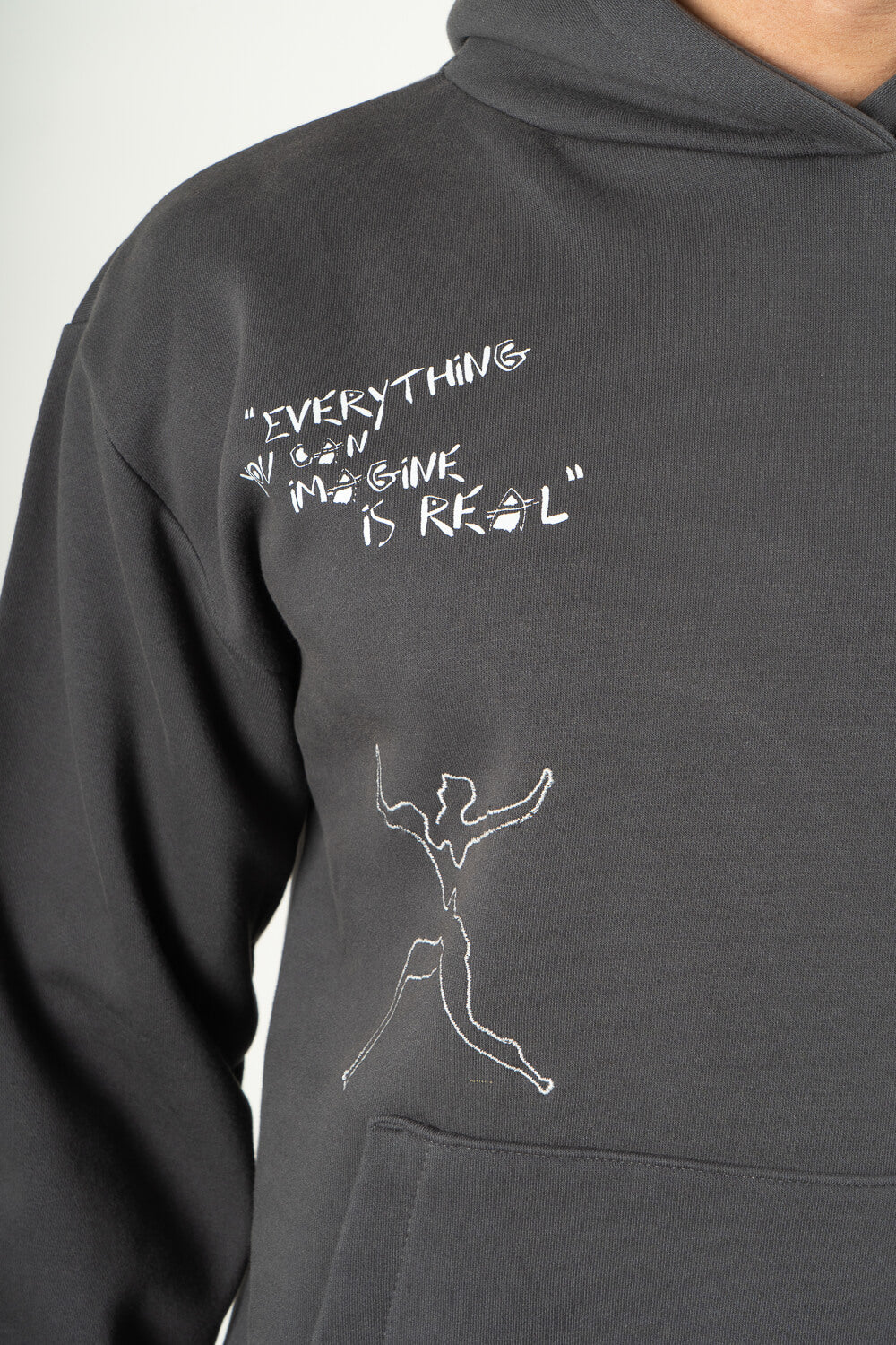 Kiss Picasso Hoodie Charcoal