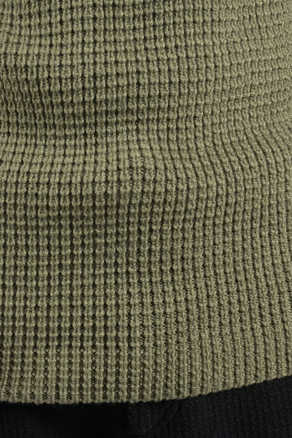 Lana Virgin Wool Cable Roll Neck Olive Green