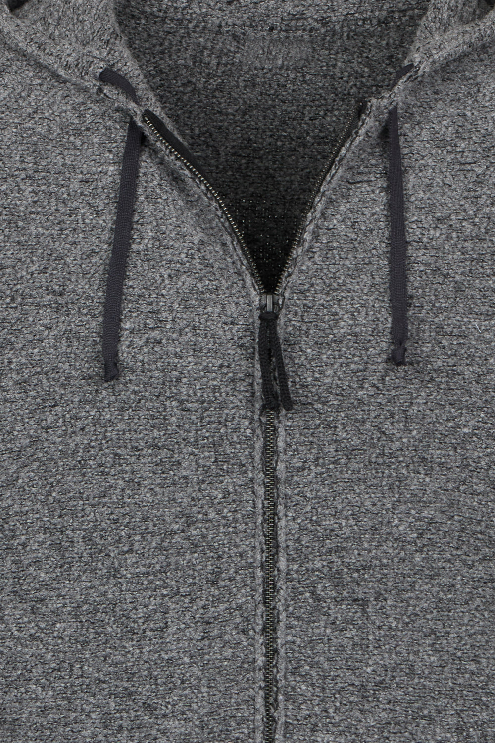 Lana Virgin Wool Zip-Up Hoodie Grey