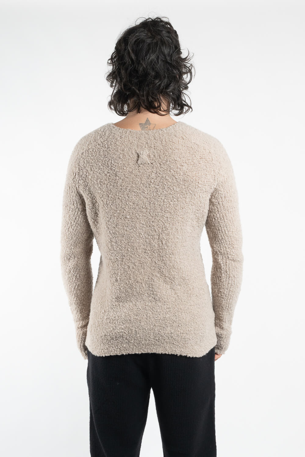Lana Wool Textured Effect Sweater Beige