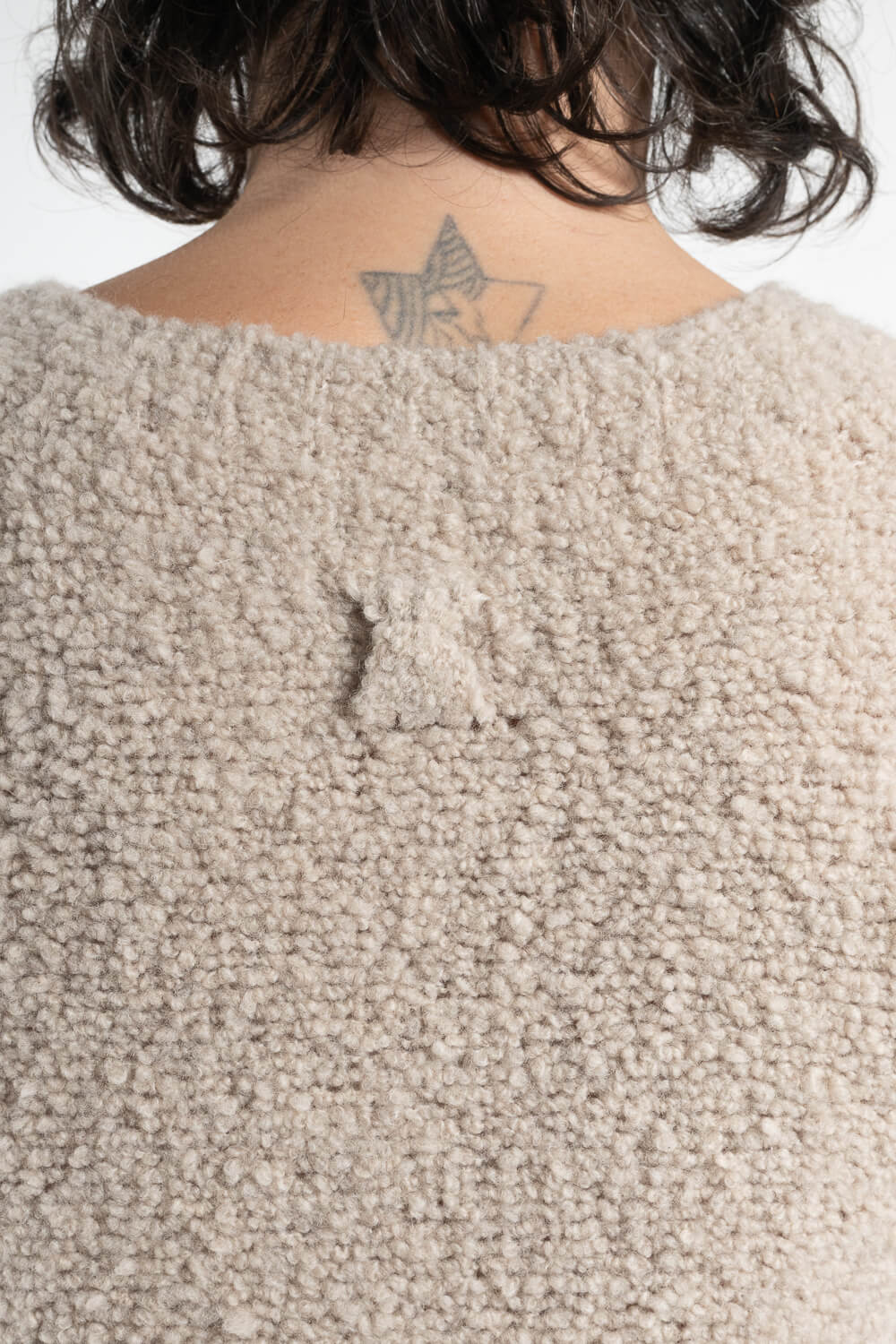 Lana Wool Textured Effect Sweater Beige