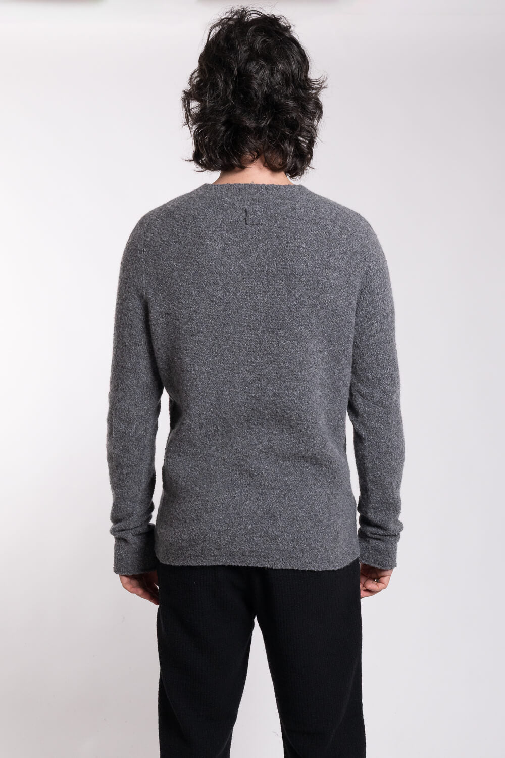 Lana Wool Textured Effect Sweater Grey