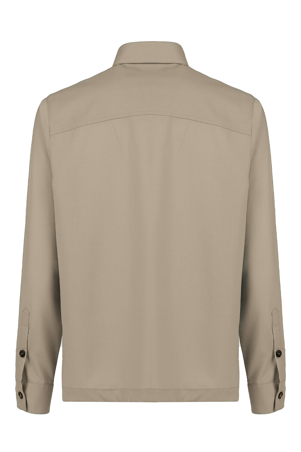 Leroy Pocket Detail Button-Up Shirt Beige