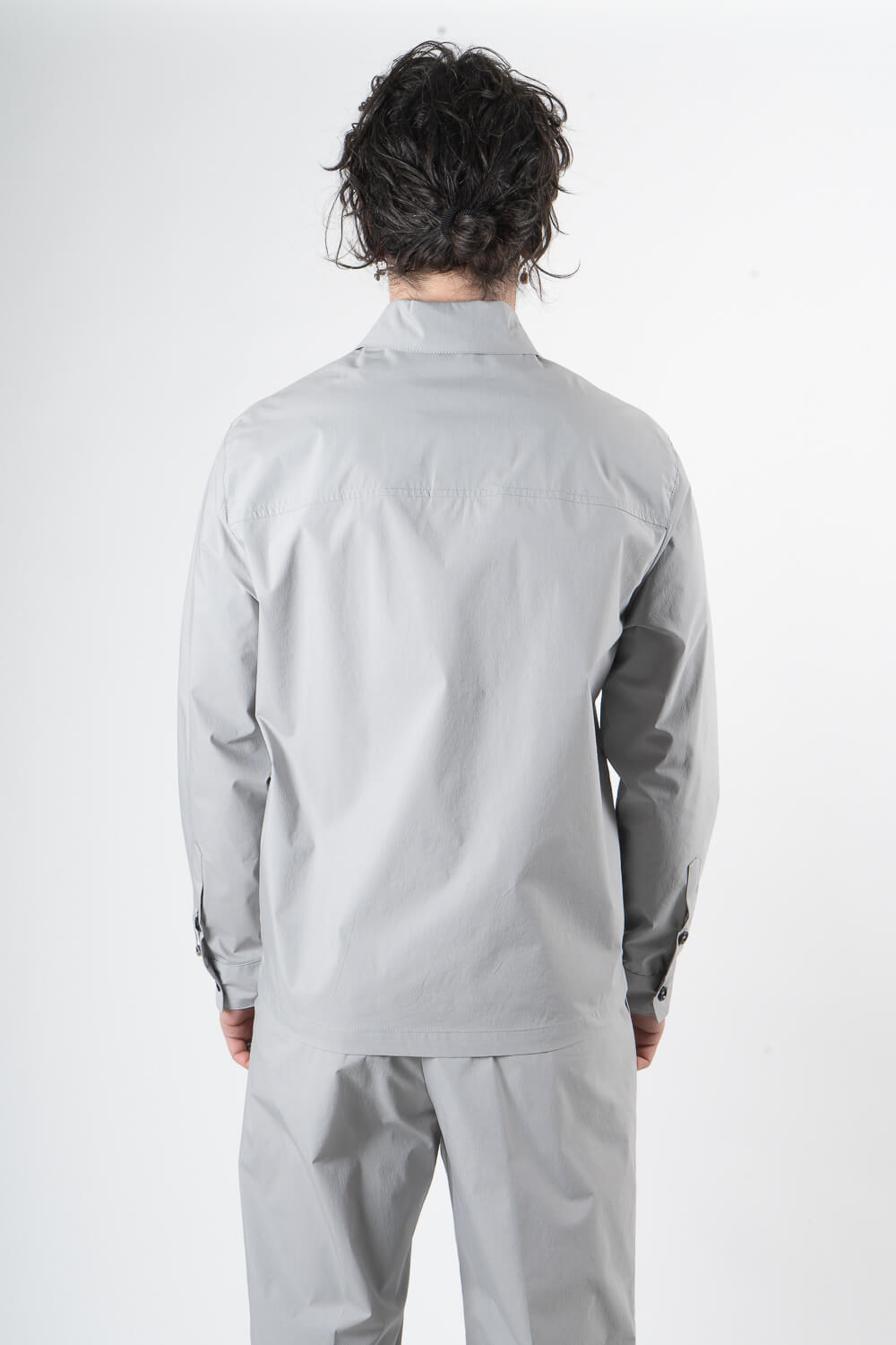 Leroy Relaxed Fit Front Pocket Long Sleeve Shirt Grey