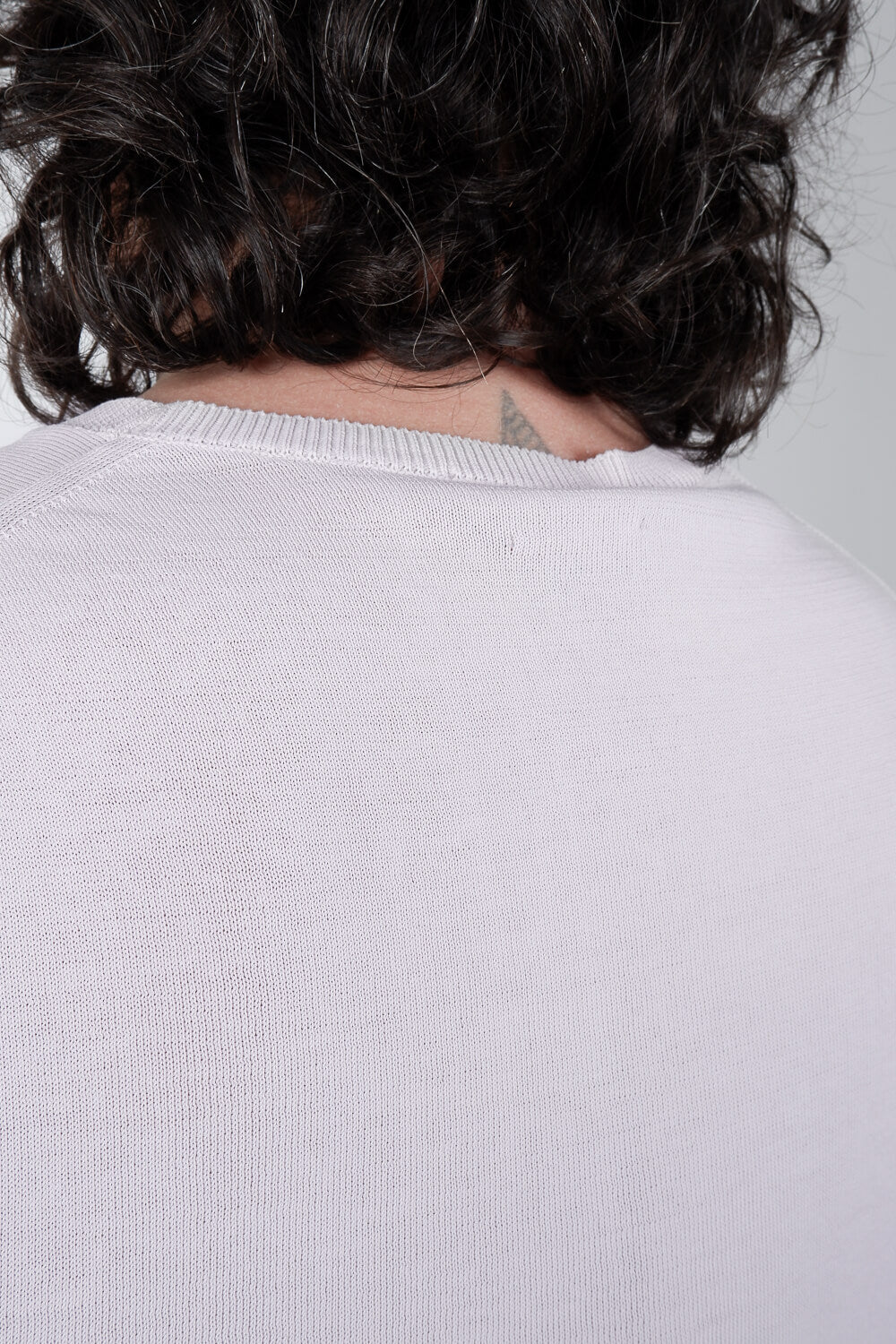 Lightweight Knitted Round Neck T-Shirt Lilac