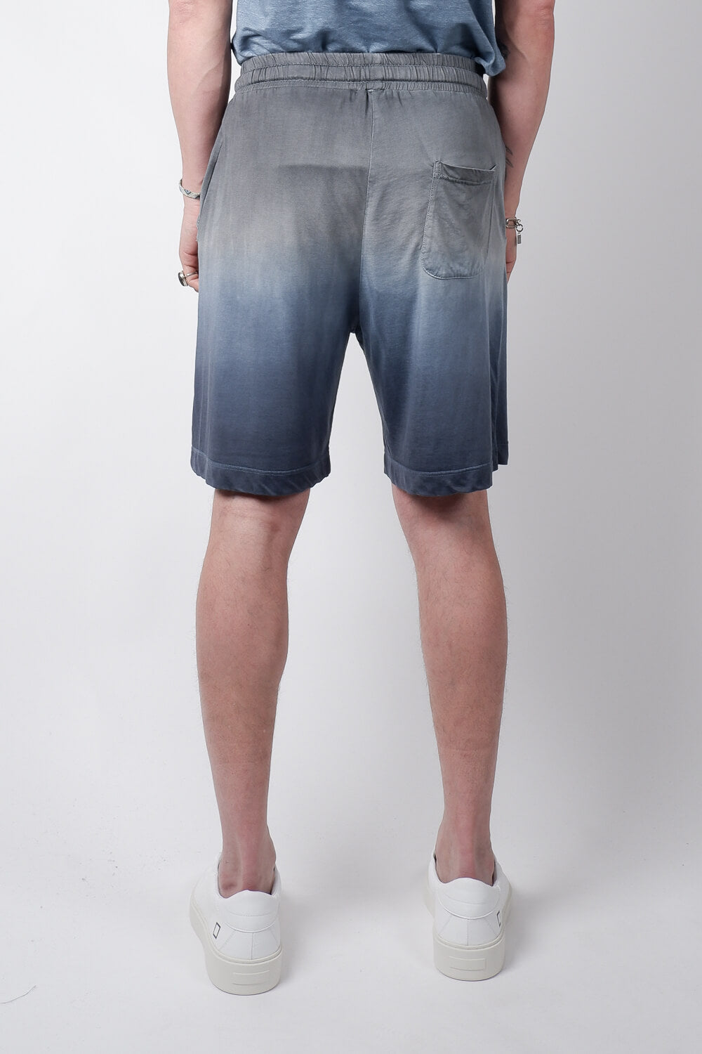 Cupro Faded Design Shorts Blue