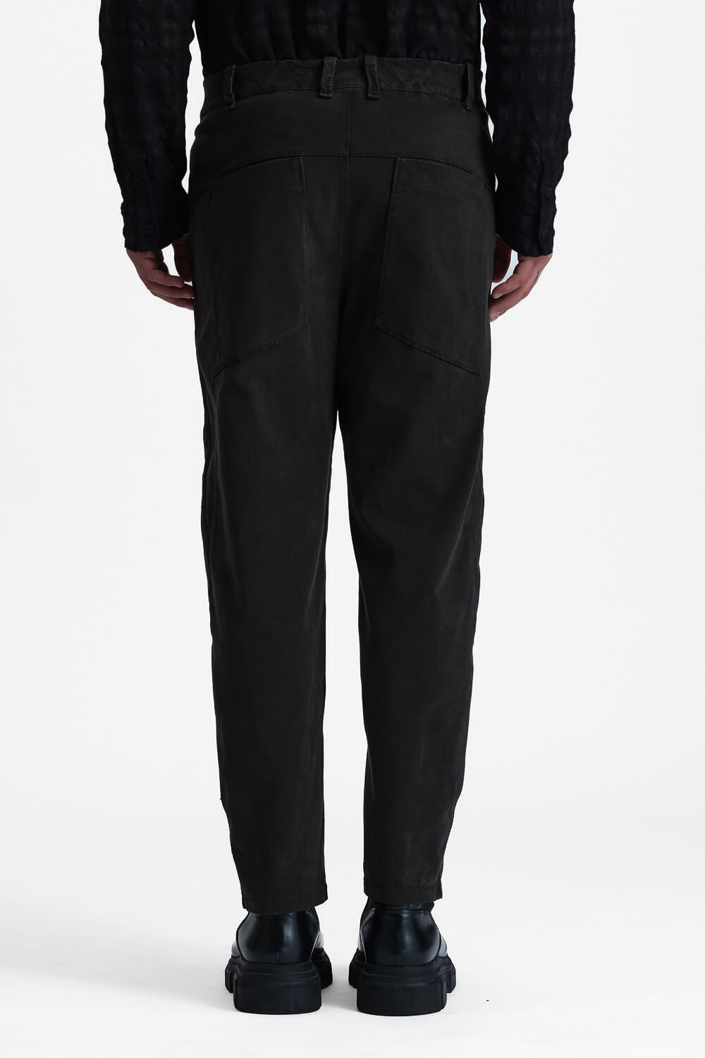 Loose-Fit Tencel/Stretch Modal Trousers Black