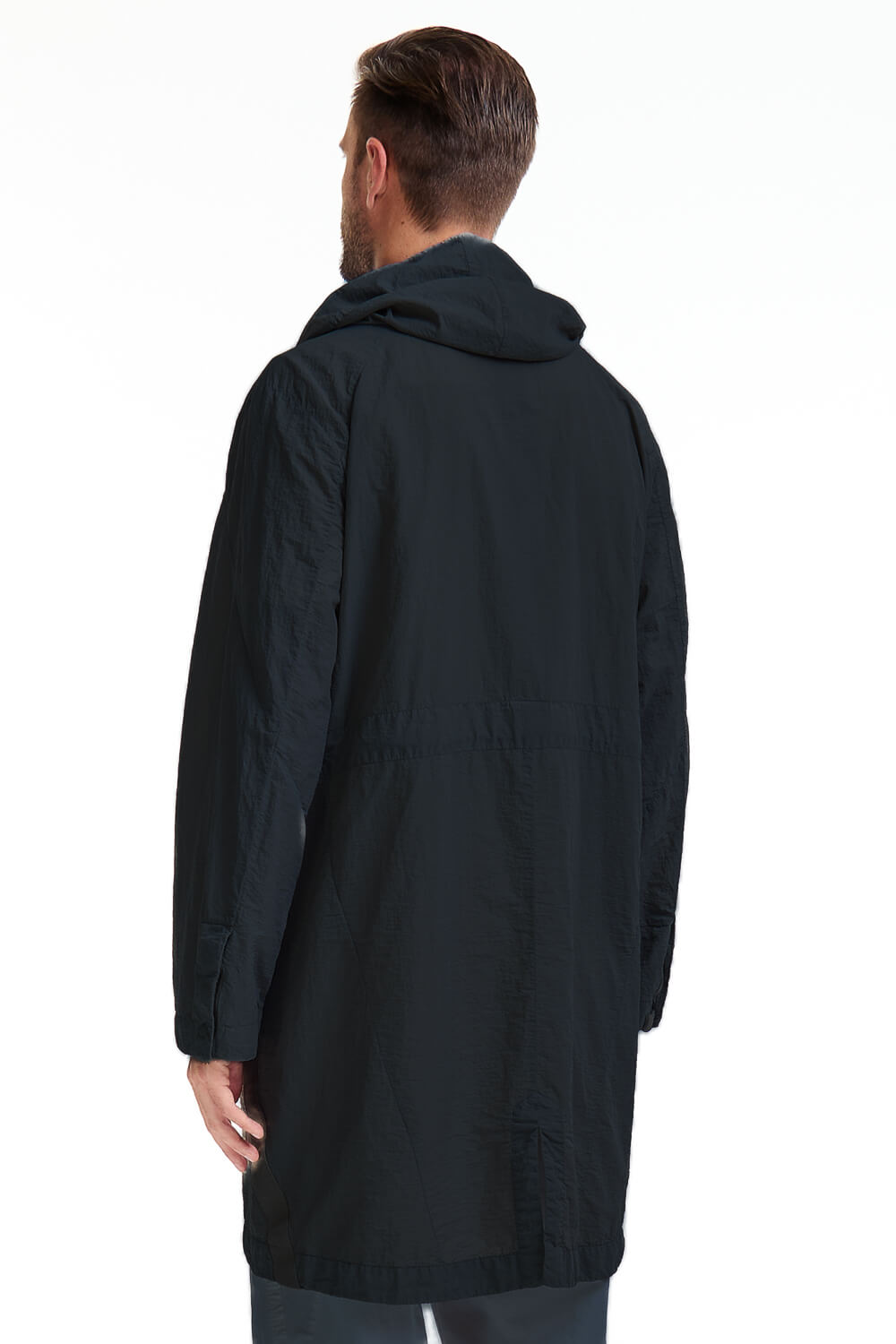 Loose Fit Water-Repellent Parka Black