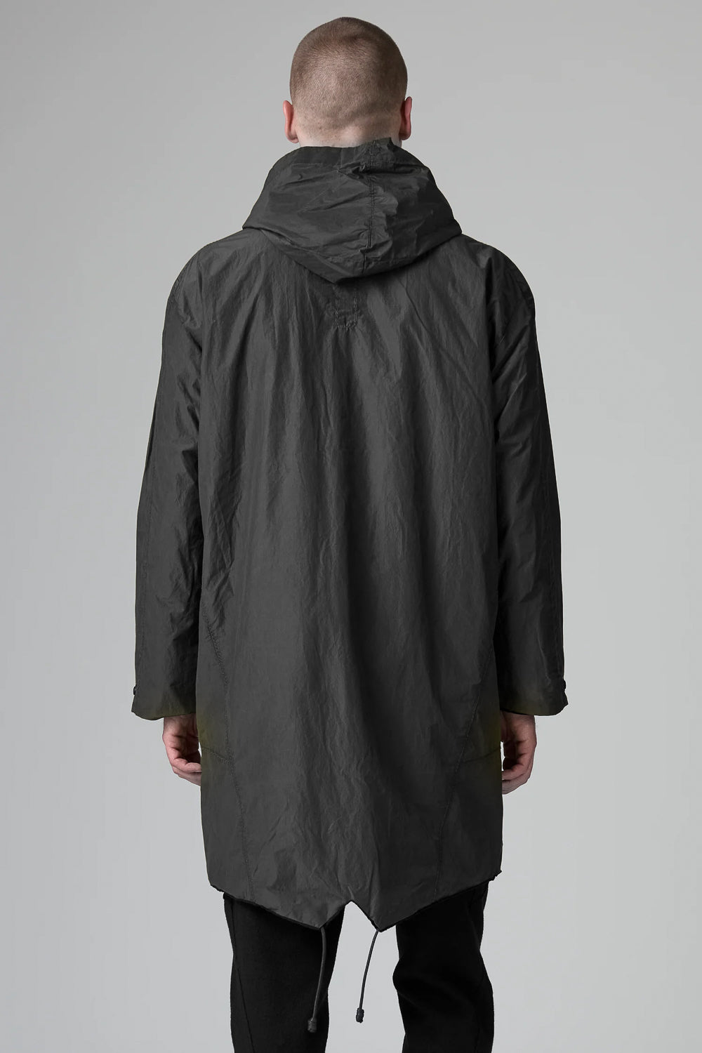 Loose Fit Water Replet Parka W/ Wool Interior Charcoal