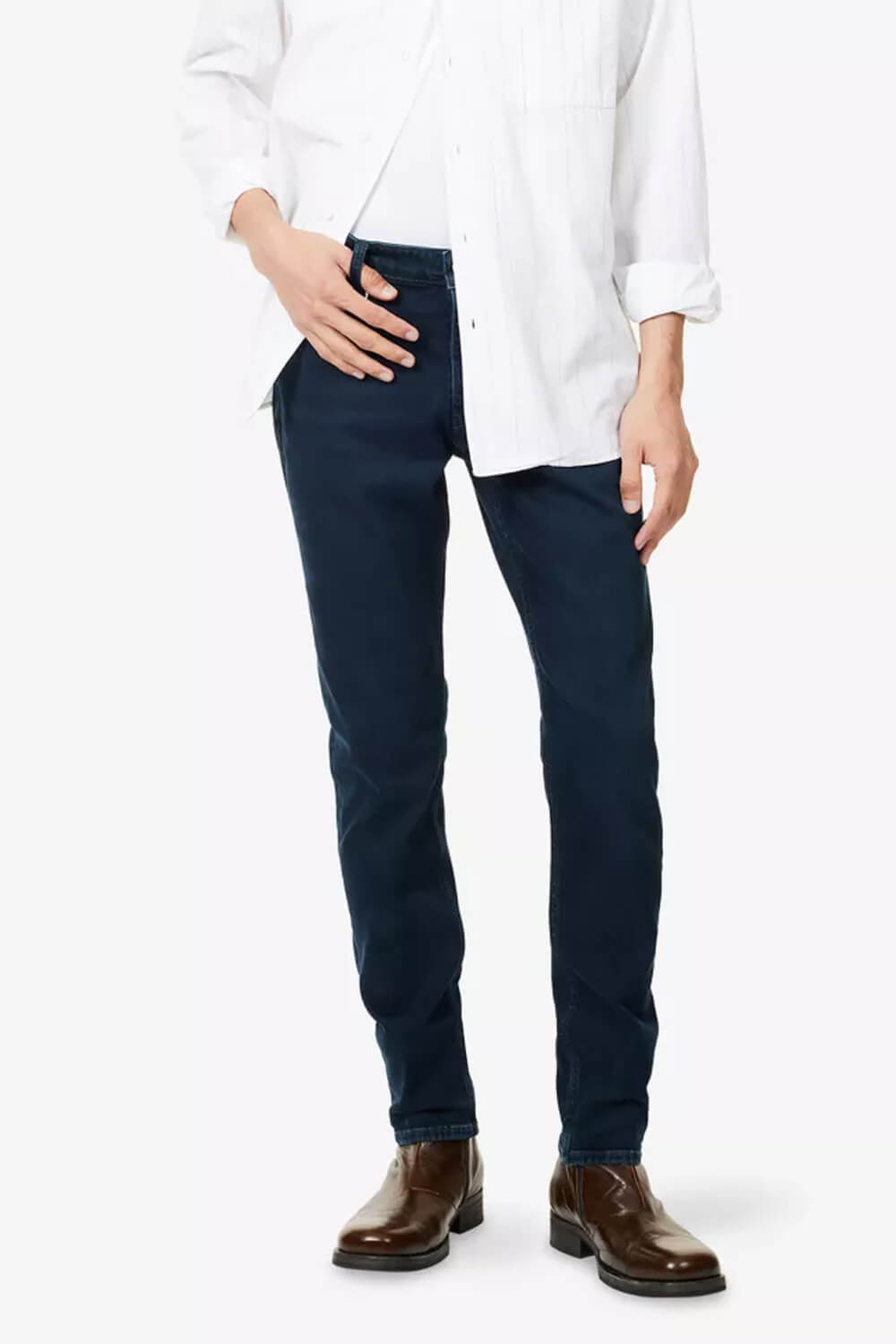 Lou Silm Fit Wyatt Overdye Jeans Indigo Blue