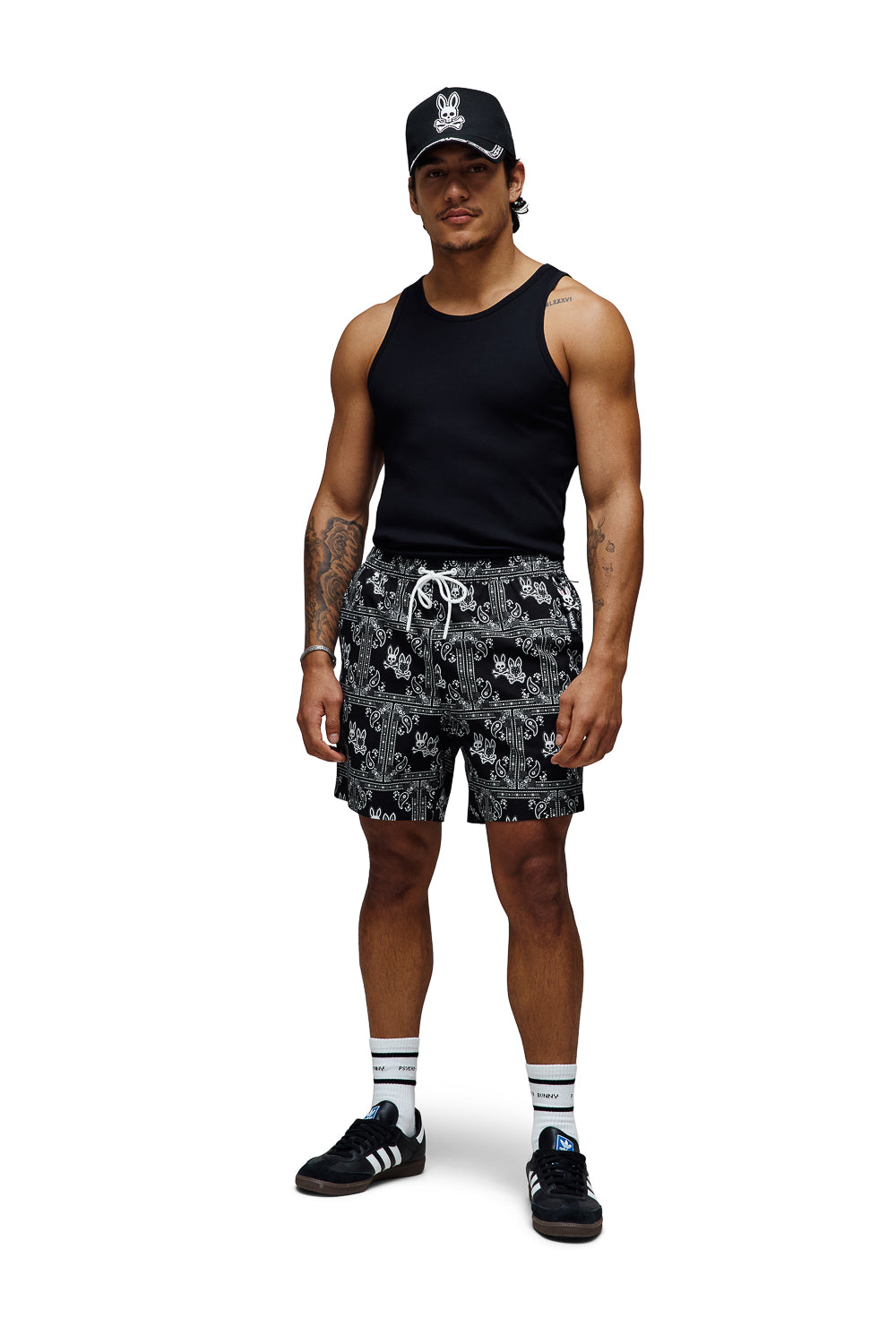 Luke All Over Print Swimshorts Black