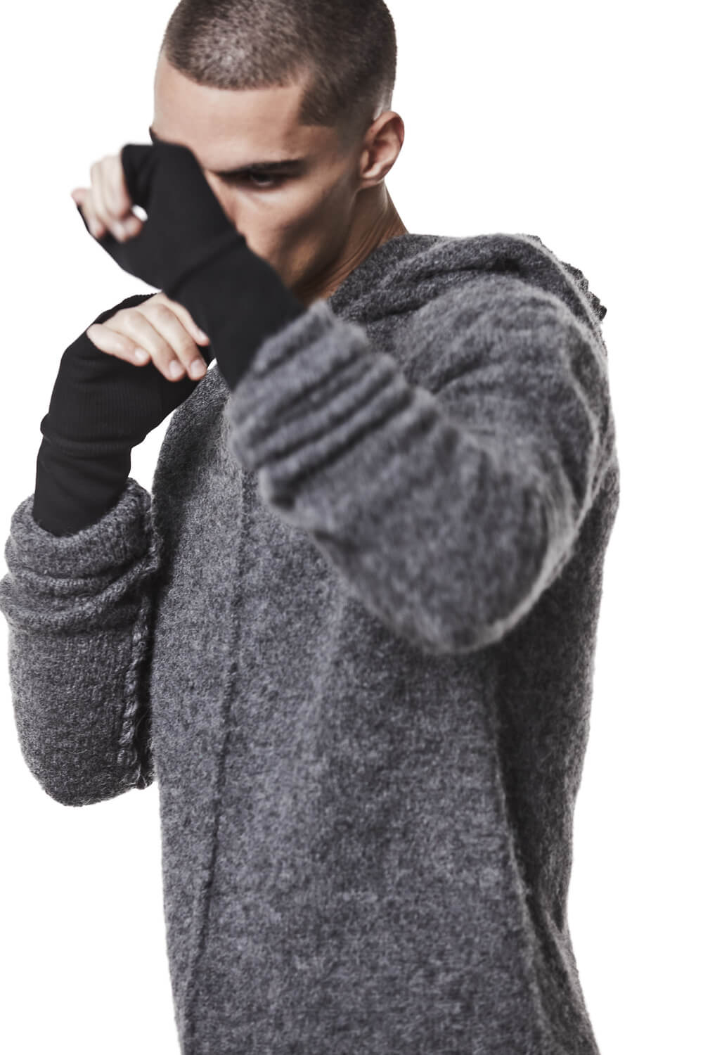 M52 Ribbed Cotton Gloves Black