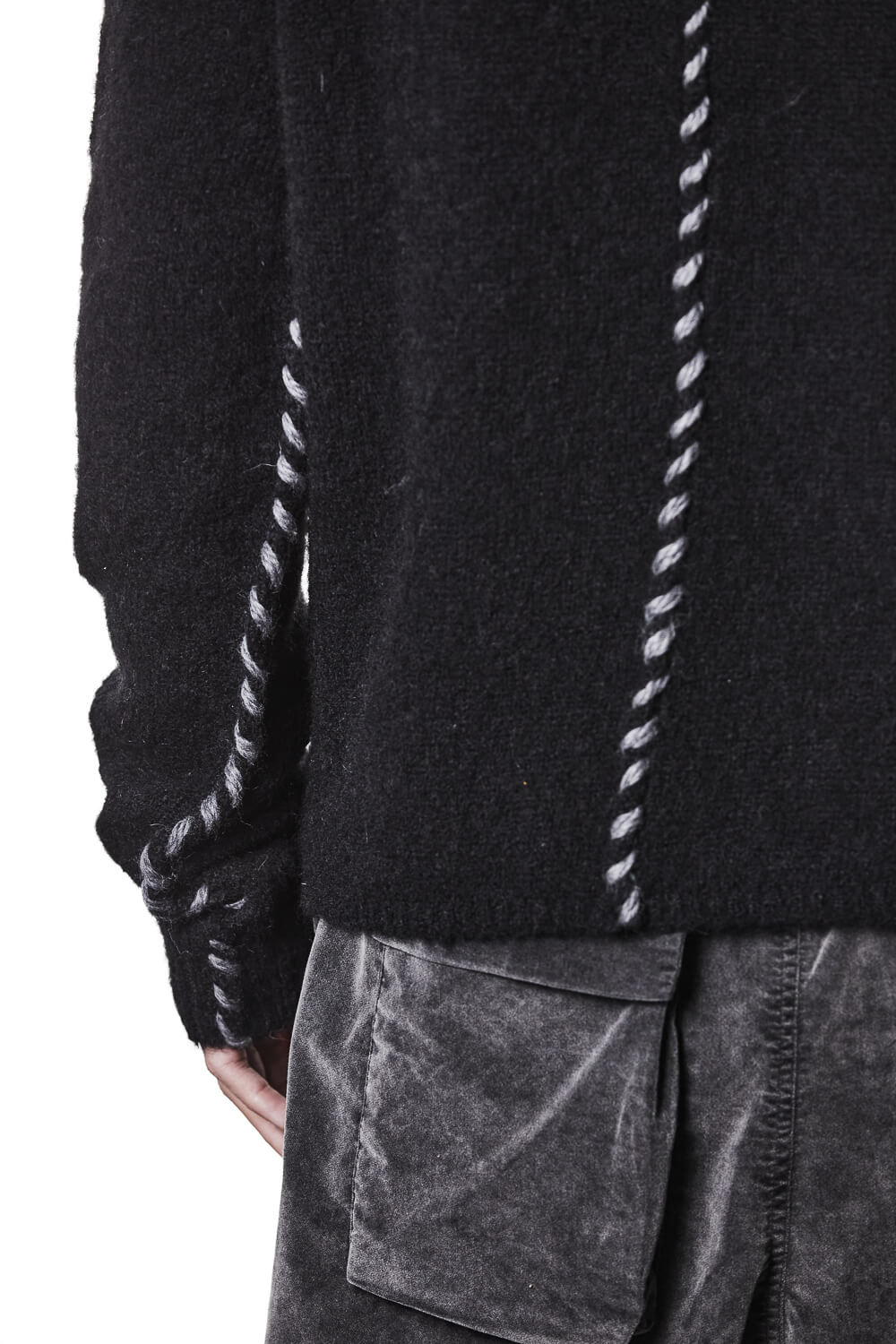 M K 125 Alpaca Turtle Neck Knit Black