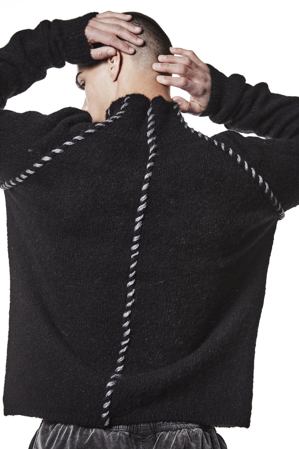 M K 125 Alpaca Turtle Neck Knit Black
