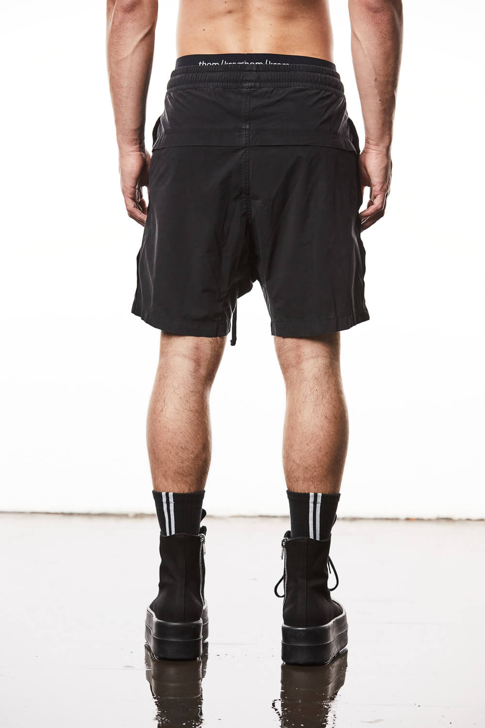 M P 12 Drawstring Shorts Black