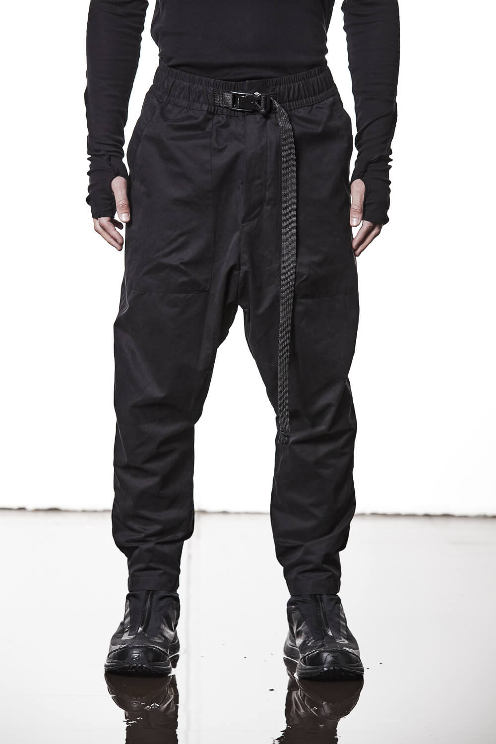 M P 14 Belt Detail Trousers Black
