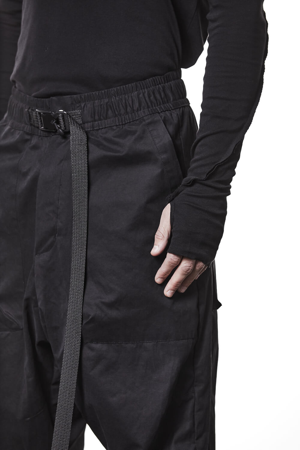 M P 14 Belt Detail Trousers Black