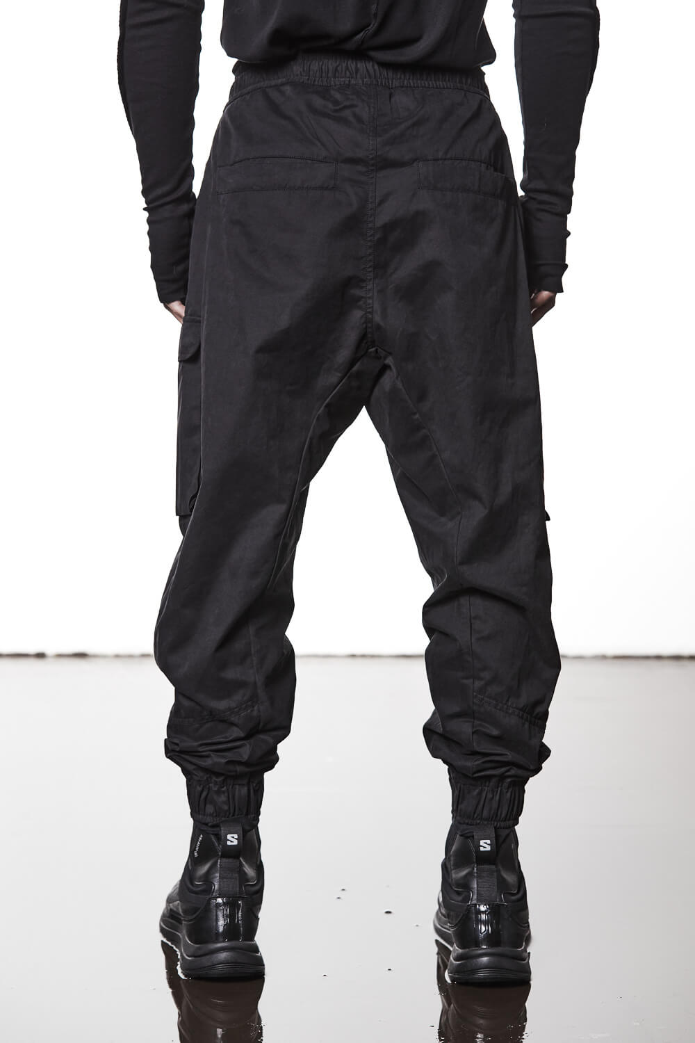 M P 15 Belt Detail Cargo Pants Black