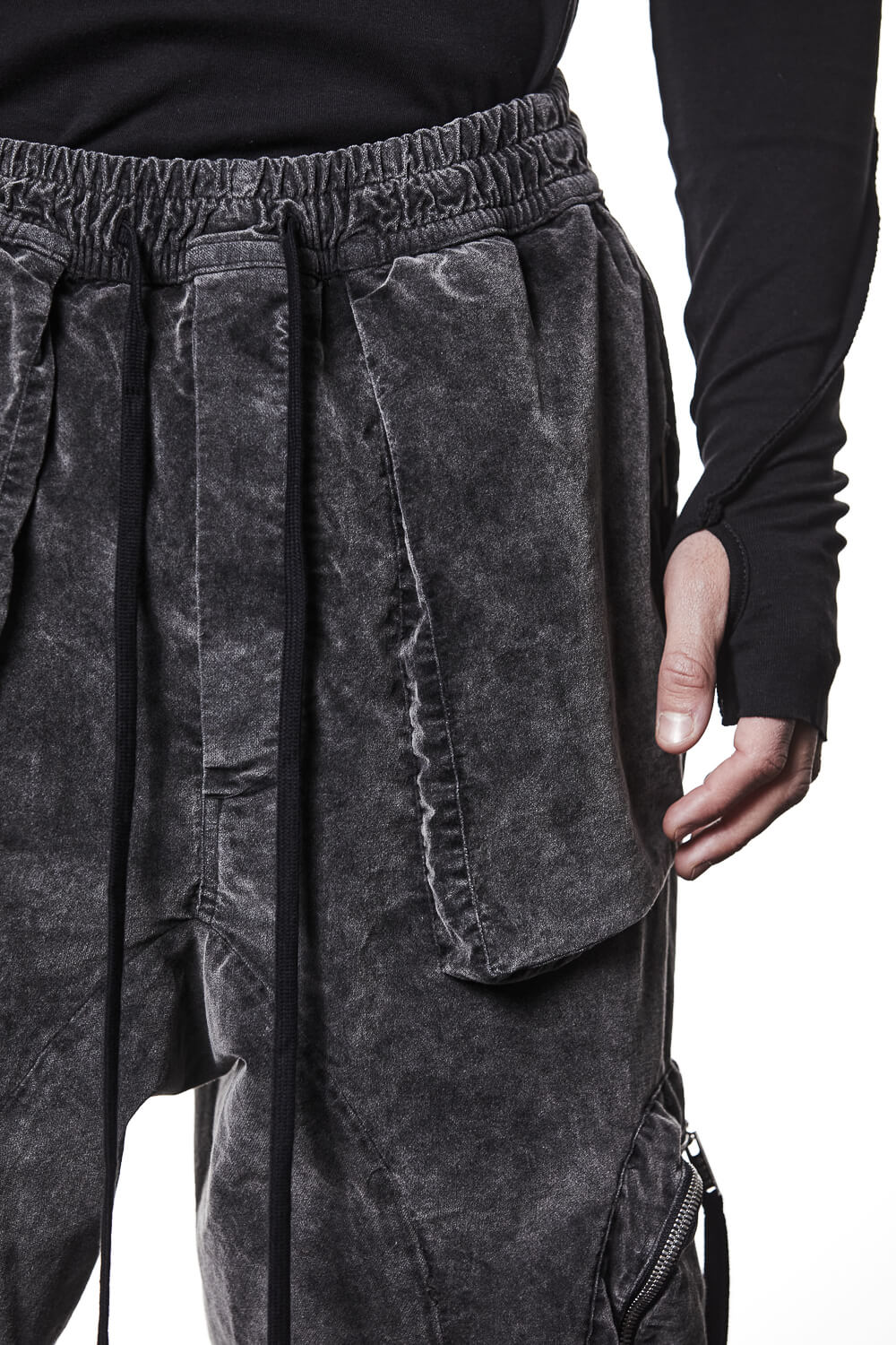 M P 21 Velvet Cargo Pants Grey