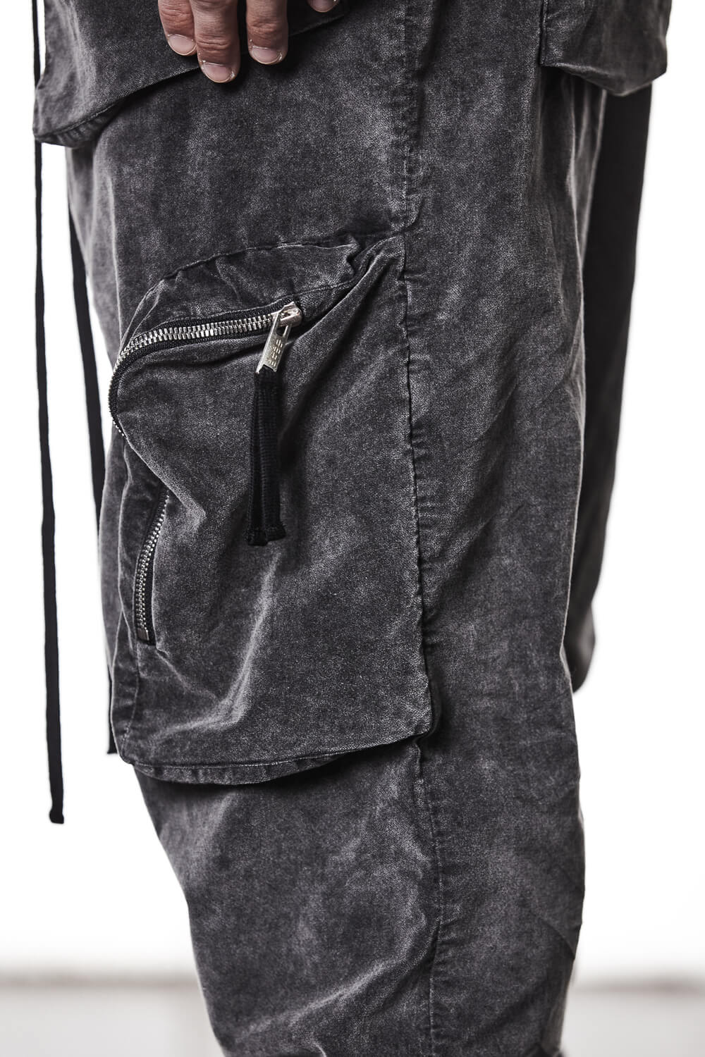 M P 21 Velvet Cargo Pants Grey