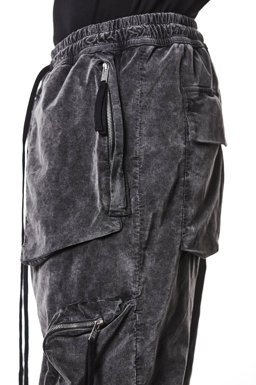 M P 21 Velvet Cargo Pants Grey