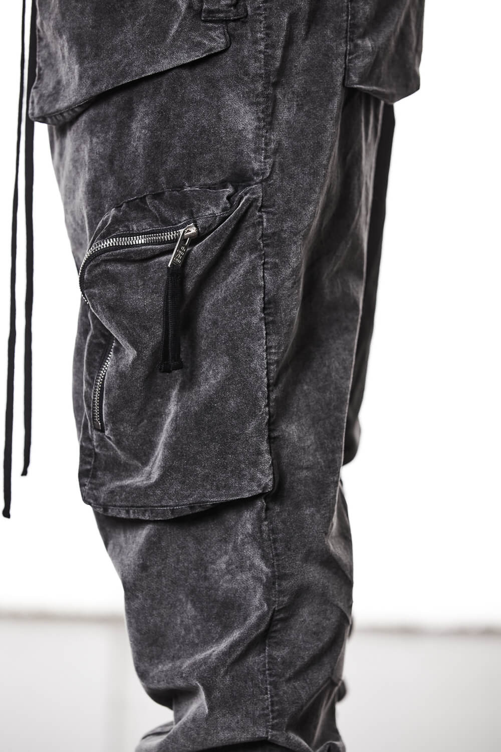 M P 21 Velvet Cargo Pants Grey