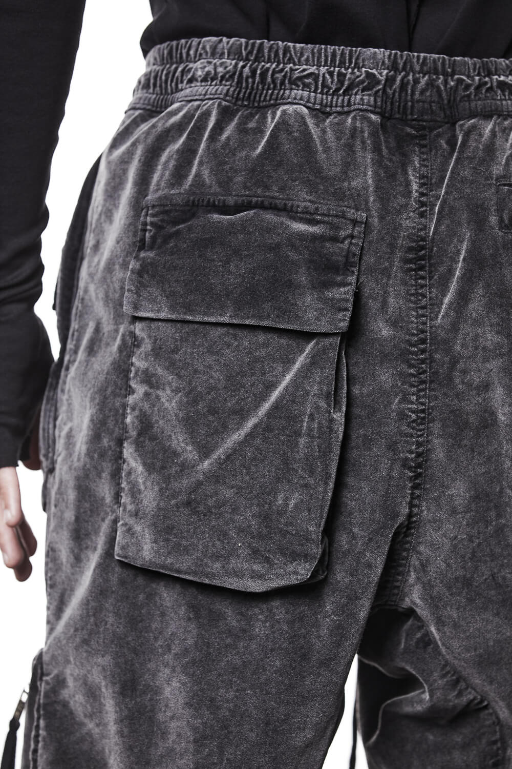 M P 21 Velvet Cargo Pants Grey