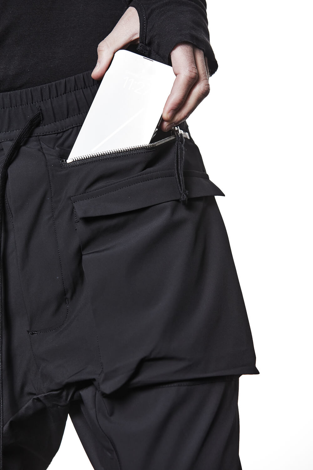 M P 27 Woven Cargo Trousers Black