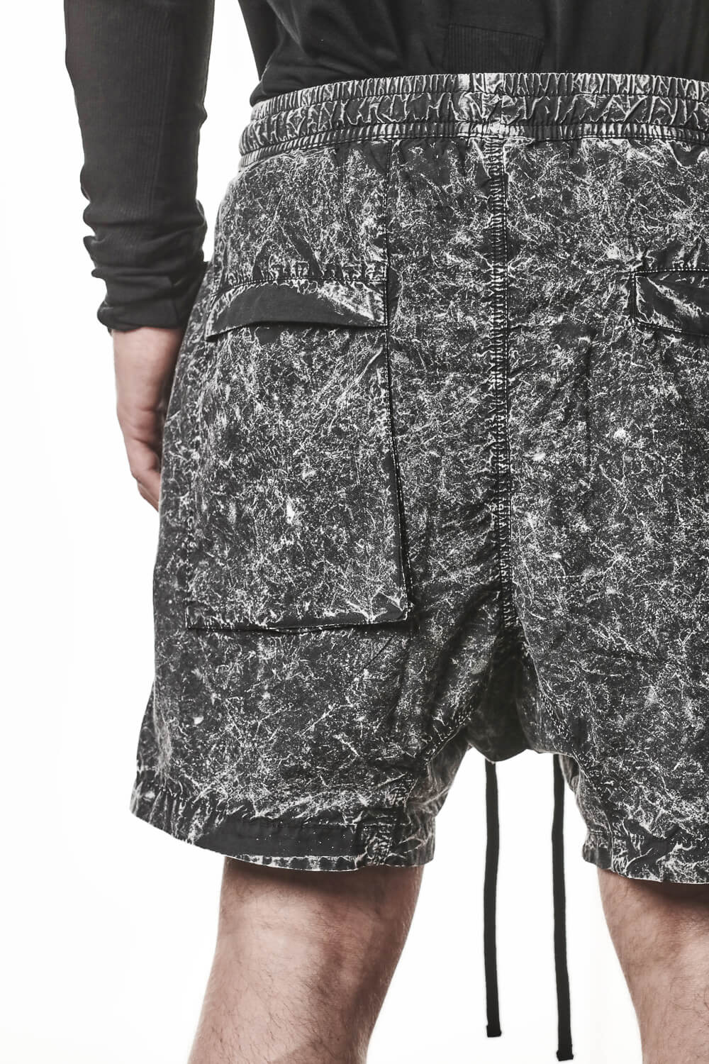 M P 37 Organic Cotton Shorts Black Marble