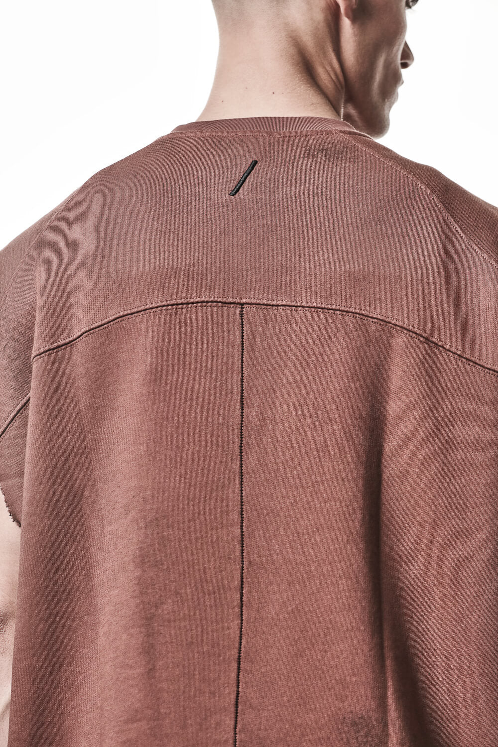 M S 190 Sleeveless Sweatshirt Terracotta