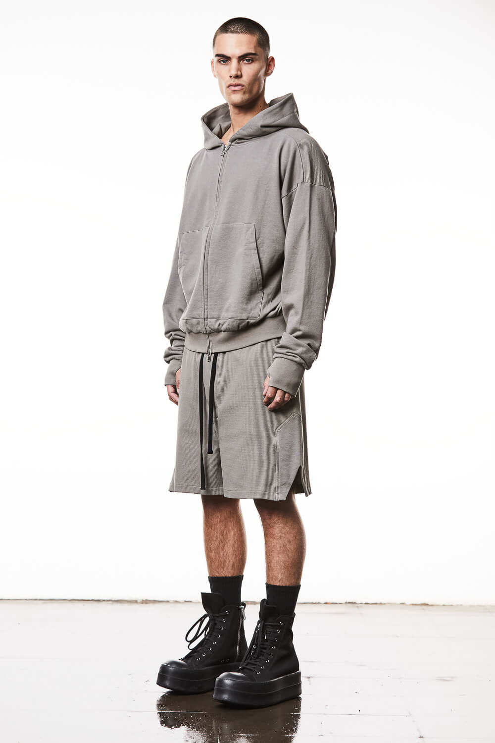 M SJ 666 Relaxed Fit Zip-Up Jacket Grey