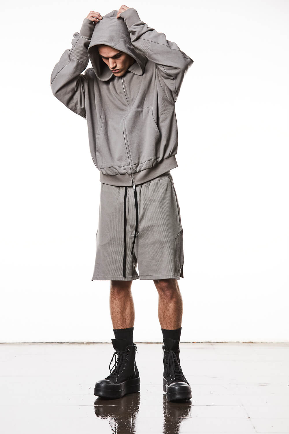 M SJ 666 Relaxed Fit Zip-Up Jacket Grey