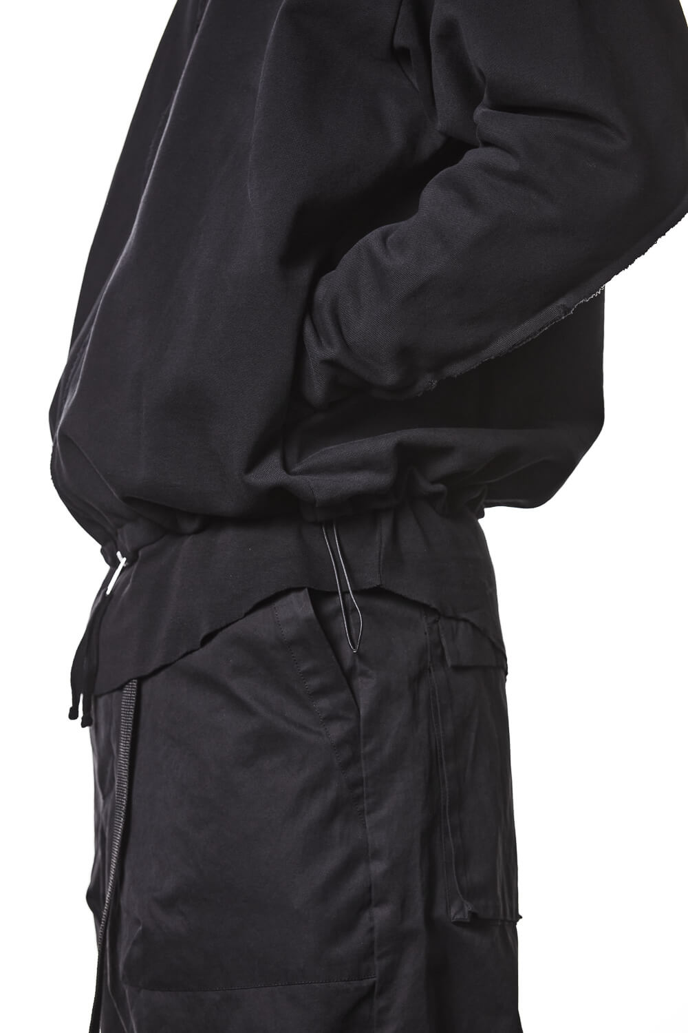 M SJ 690 High Neck 2-Way Zip Closure Jacket Black